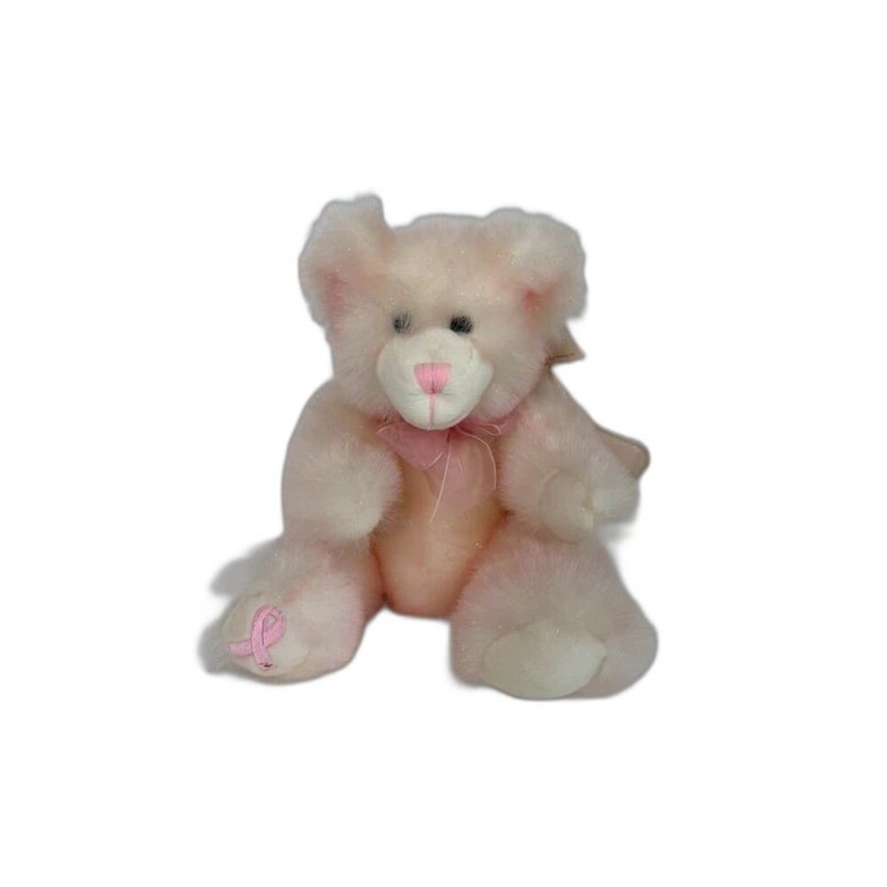 Vintage 2001 Build-A-Bear Hopeful Wishes Teddy Breast Cancer Wings Hang Tag